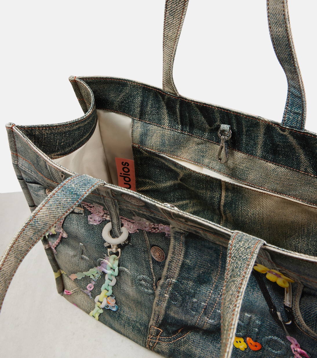 Shopper Large in canvas con stampa | Acne Studios