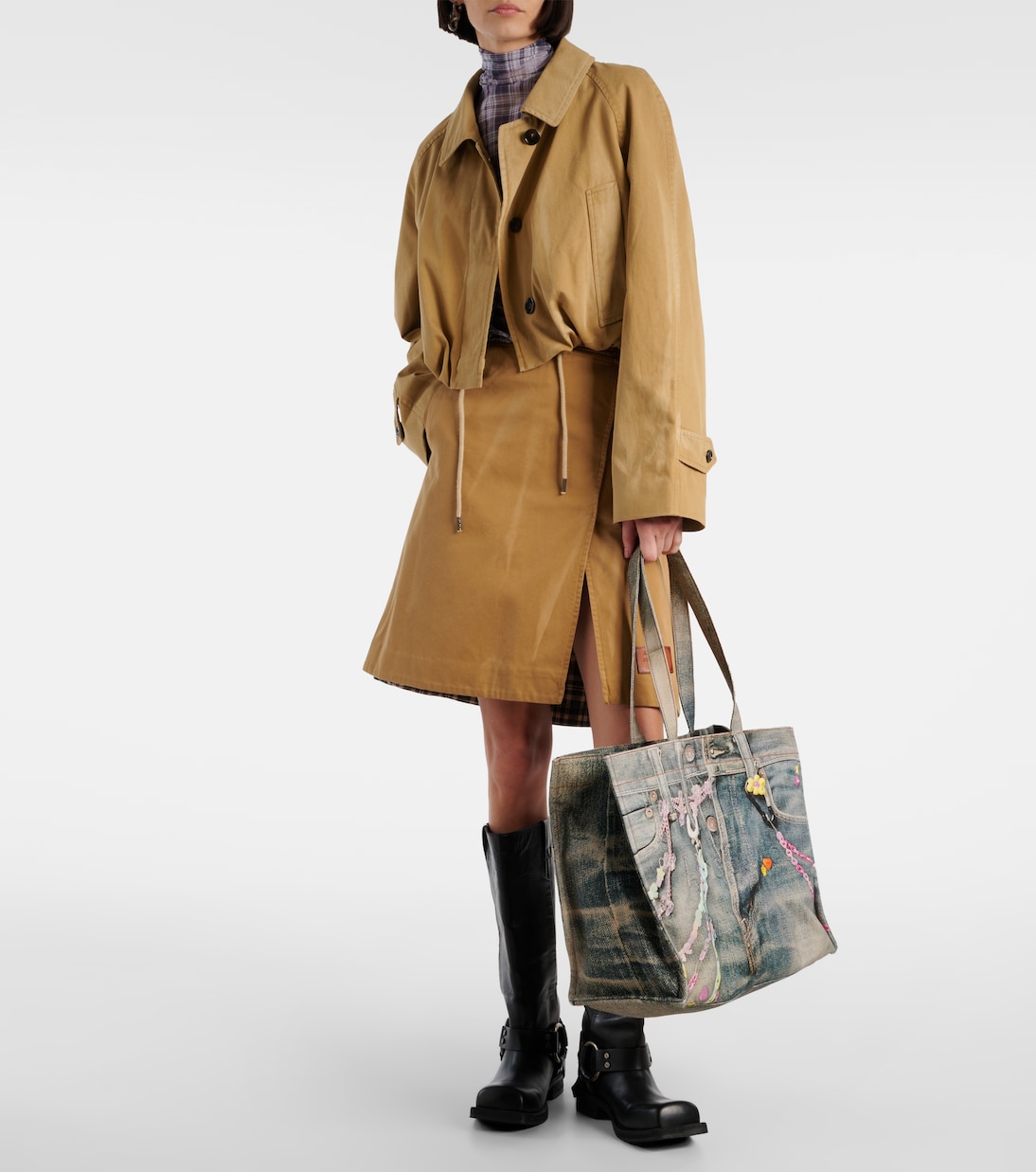 Shopper Large in canvas con stampa | Acne Studios