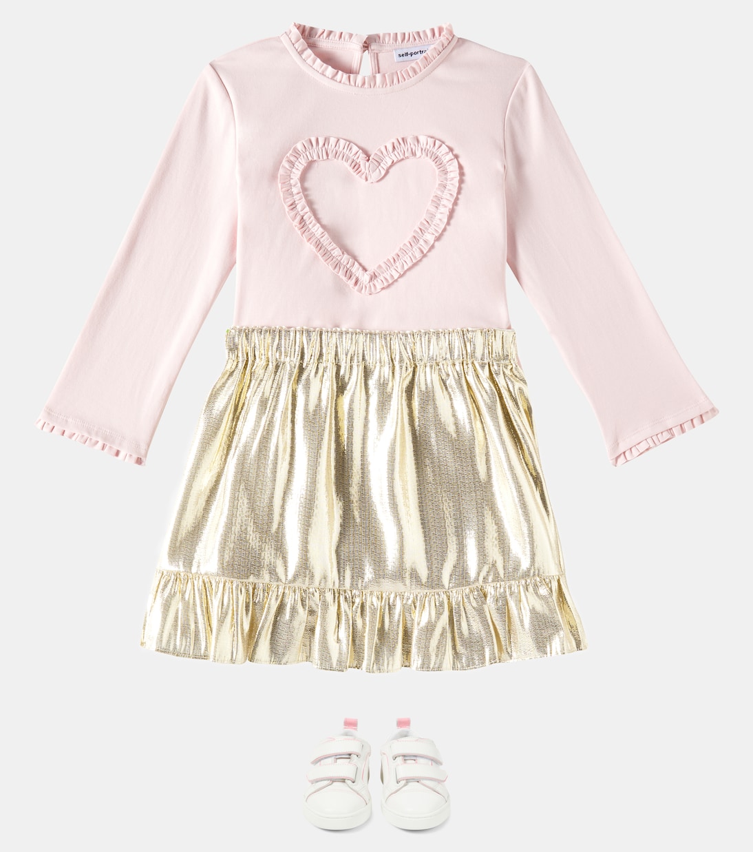 Top in jersey di cotone con volant | Self-Portrait Kids