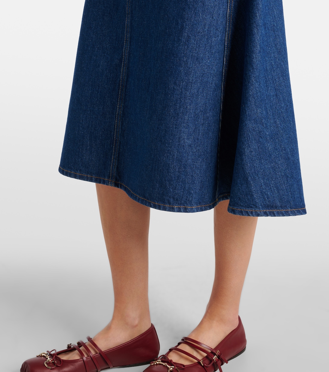Jupe midi en jean | Gucci