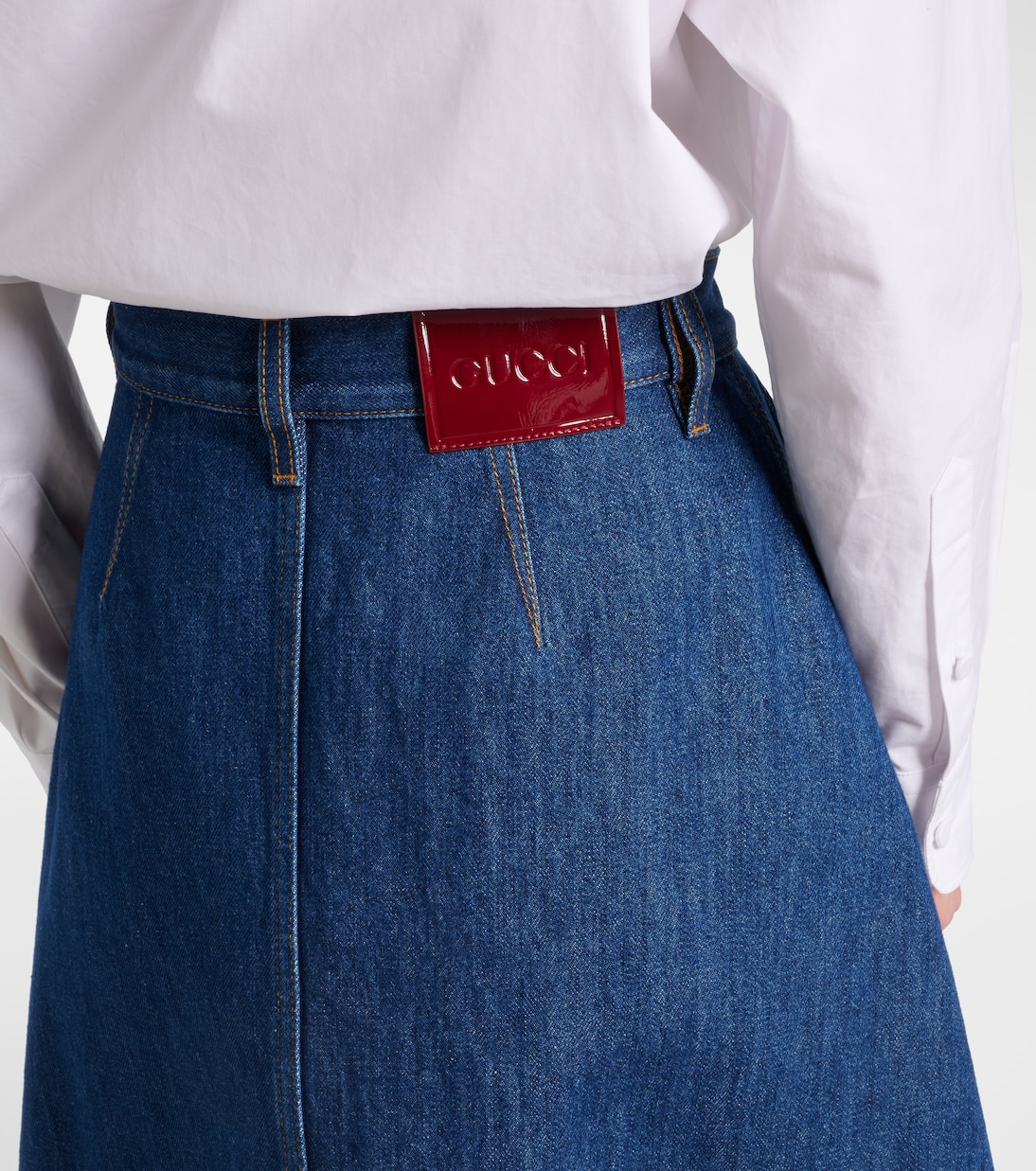 Jupe midi en jean | Gucci