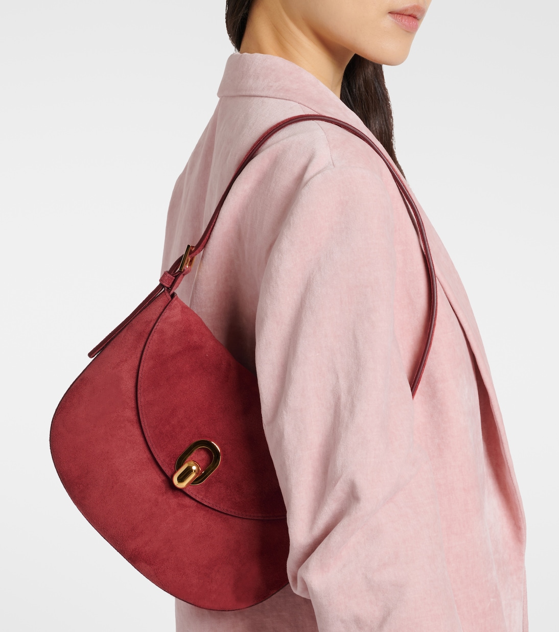 Tondo Small suede shoulder bag | Savette
