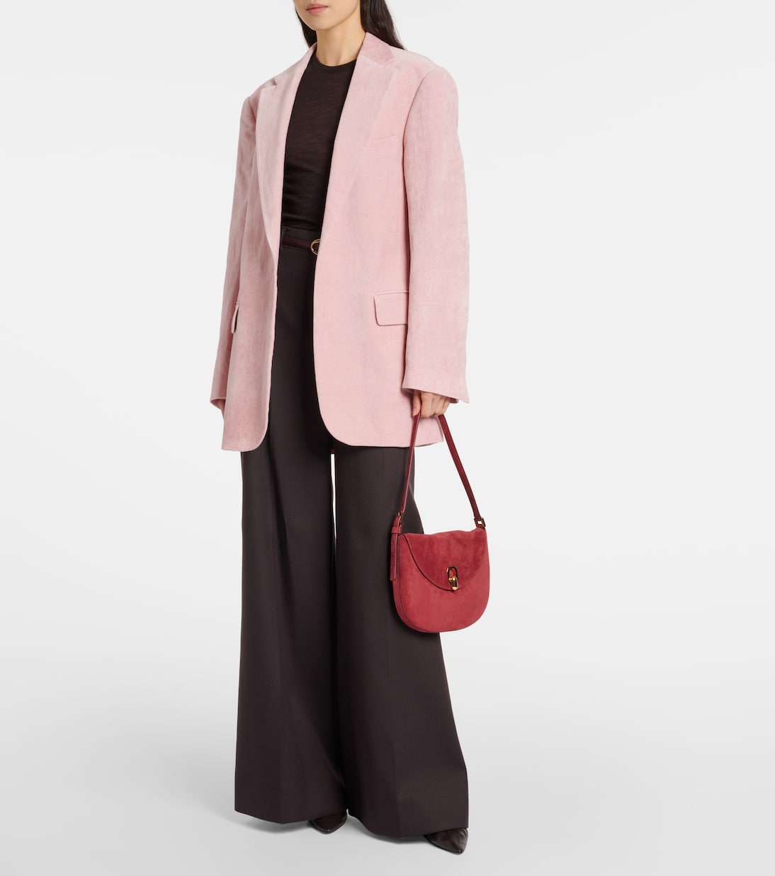 Tondo Small suede shoulder bag | Savette