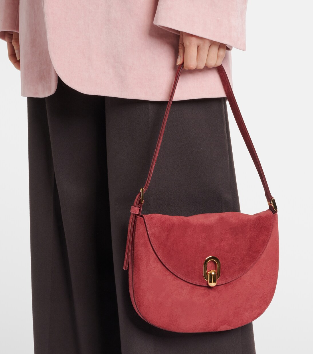 Tondo Small suede shoulder bag | Savette