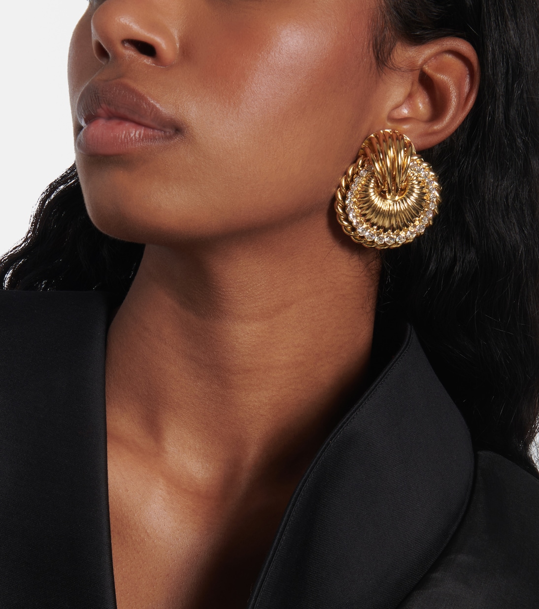 Boucles d'oreilles Shell à ornements | Alessandra Rich