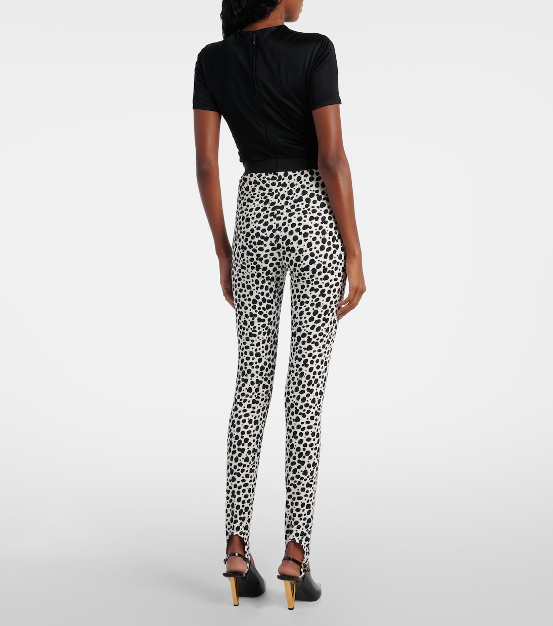 Leggings con stampa leopardata | Versace
