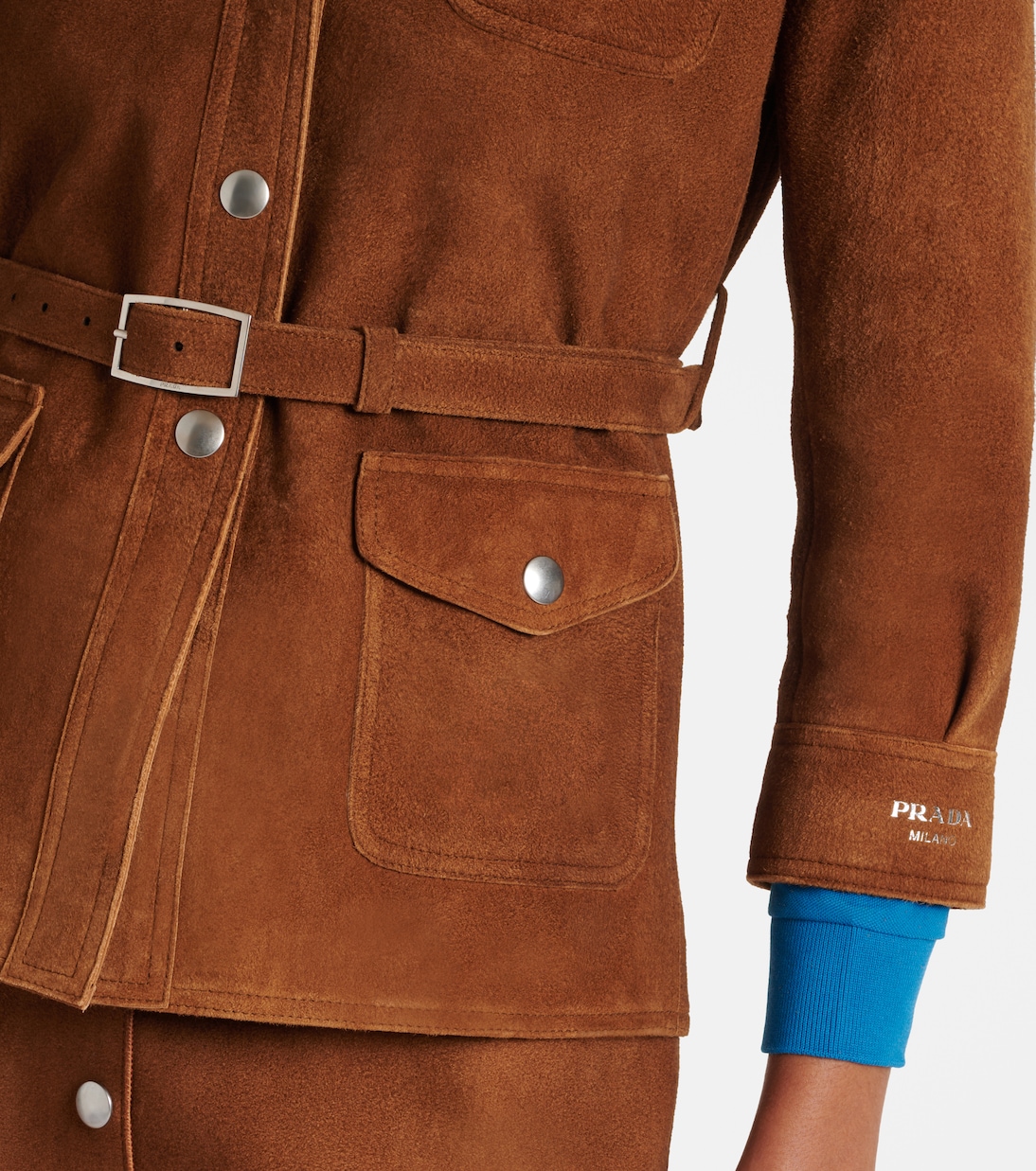 Giacca camicia in suede | Prada