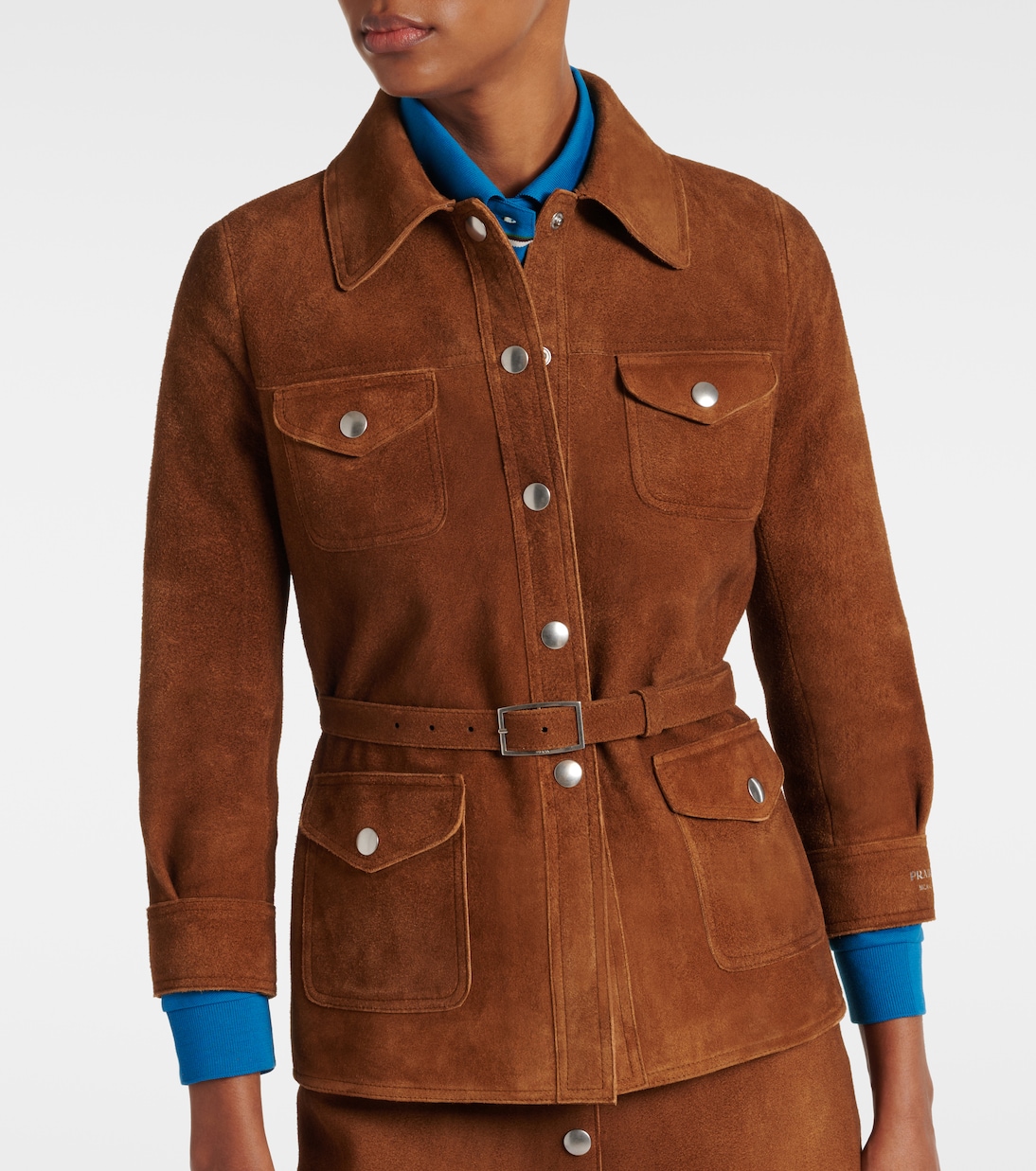 Giacca camicia in suede | Prada
