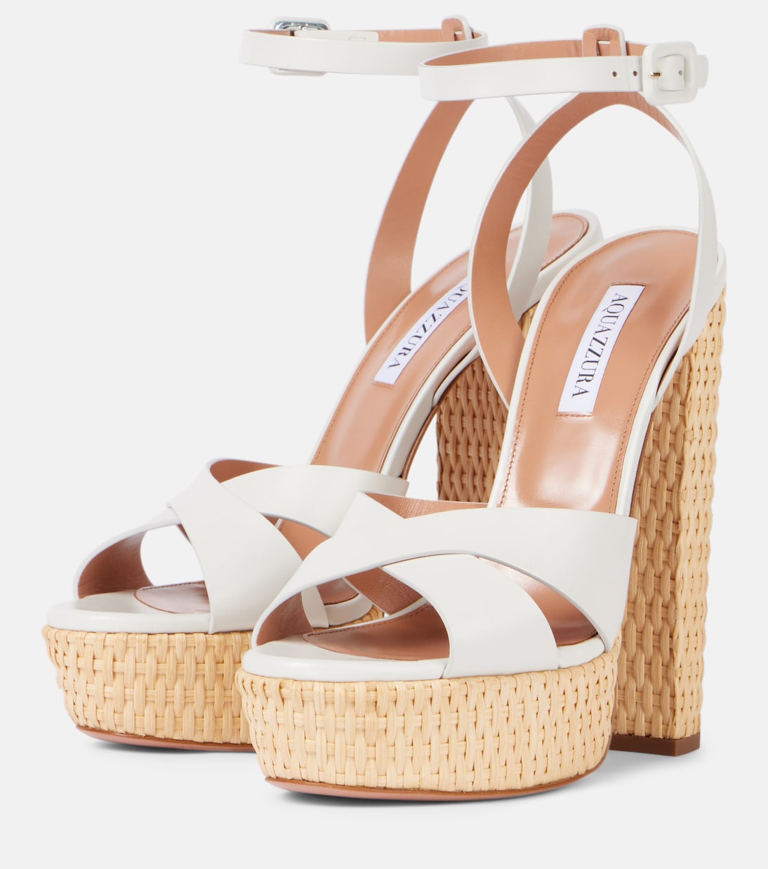 AQUAZZURA Sunseeker 140: Sandali in pelle con plateau per uno stile giovane e trendy
