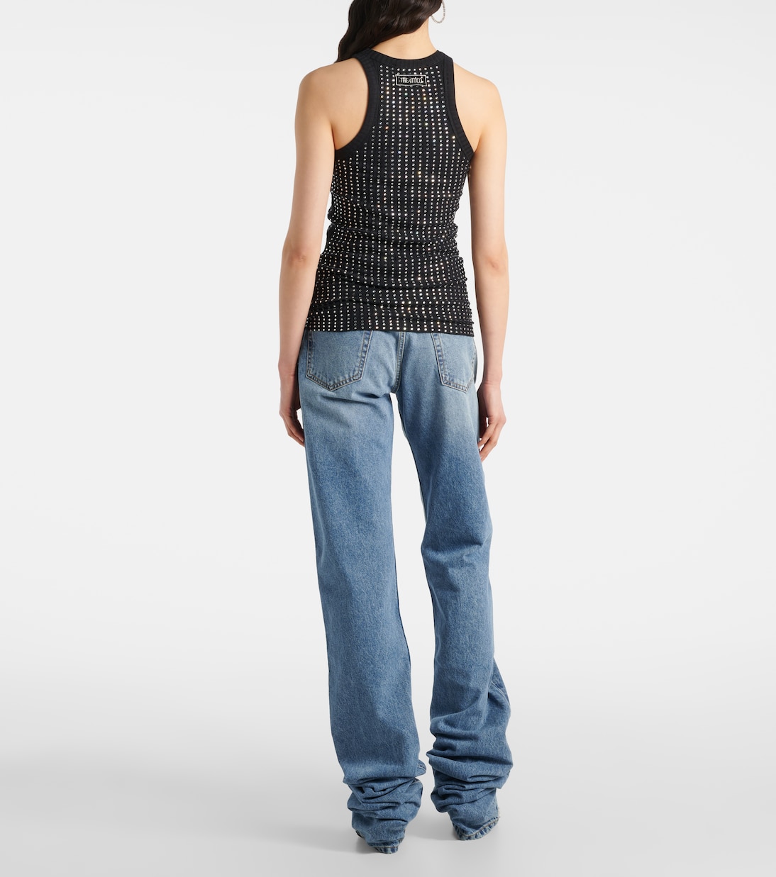 Top in maglia a coste con cristalli | The Attico