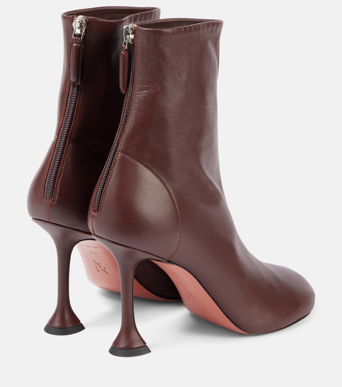Stivaletti in pelle Iris 95 di Amina Muaddi per giovani alla moda
