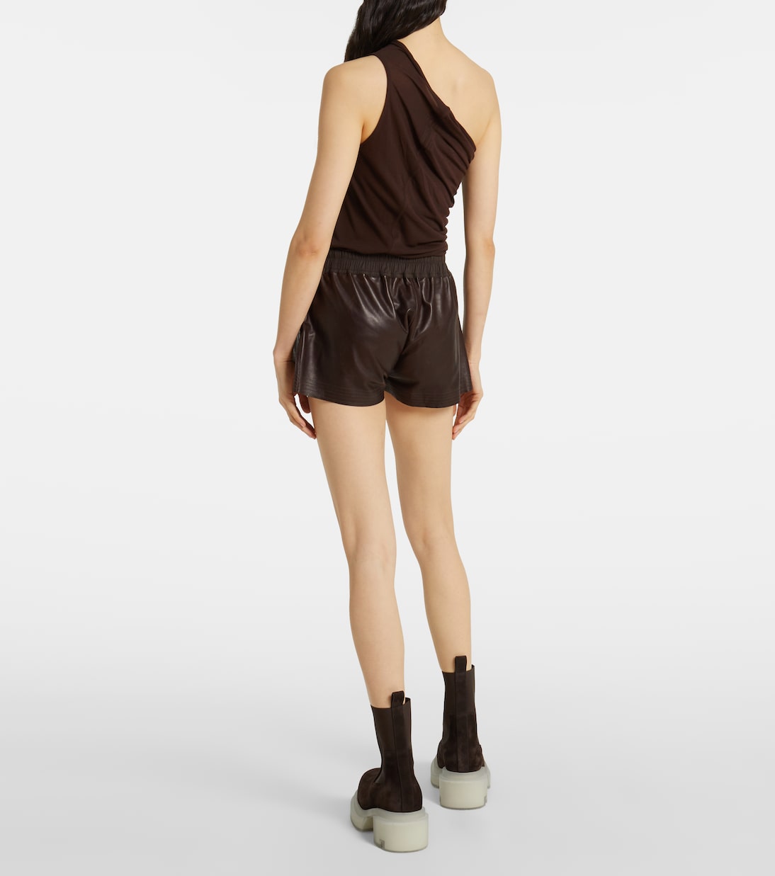 Shorts in pelle a vita alta | Rick Owens