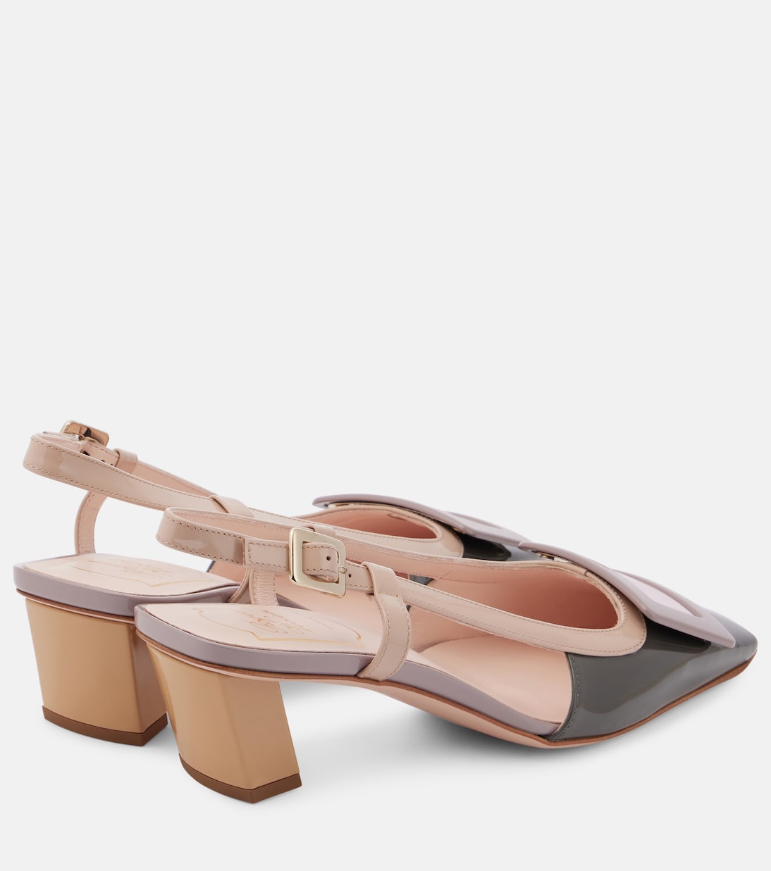 Scarpe con Tacco ROGER VIVIER Belle Vivier in Pelle Verniciata con Cinturino alla Caviglia