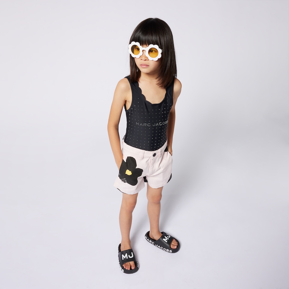 Floral denim shorts | Marc Jacobs Kids