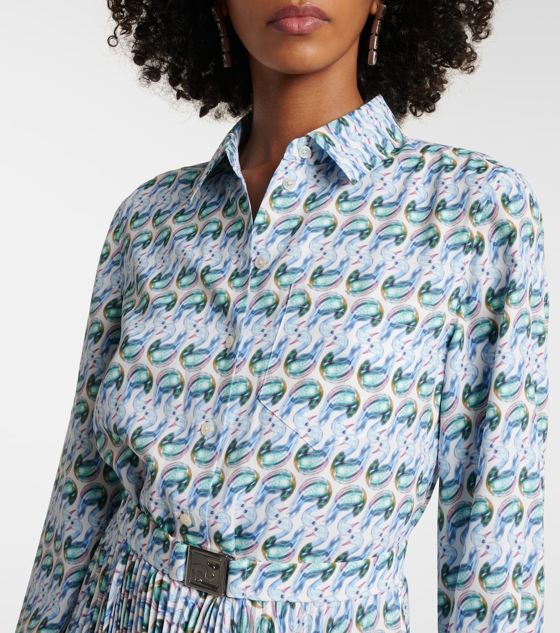 Printed twill midi dress | Tory Burch