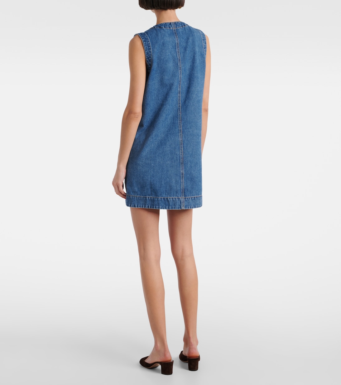 Vestido corto Oakley en denim | Veronica Beard