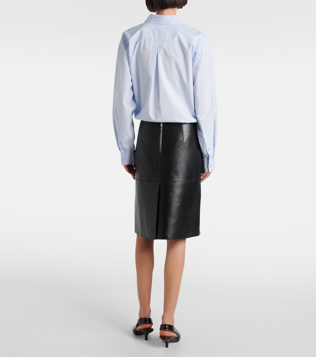 Jupe midi en cuir | Toteme