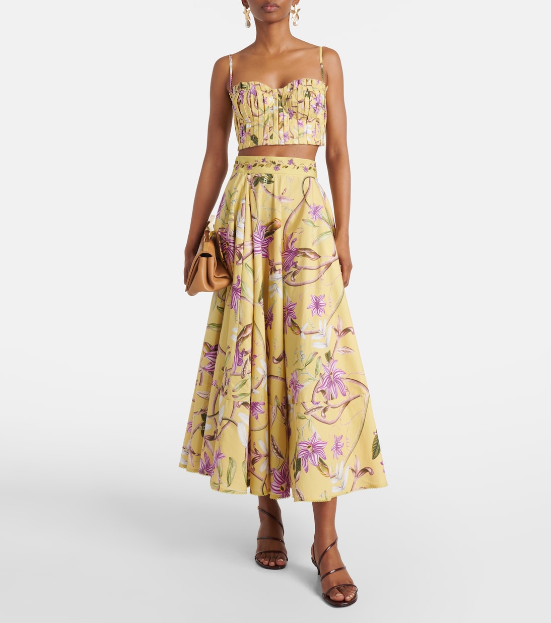 Top Morgina in cotone con stampa floreale | Agua by Agua Bendita