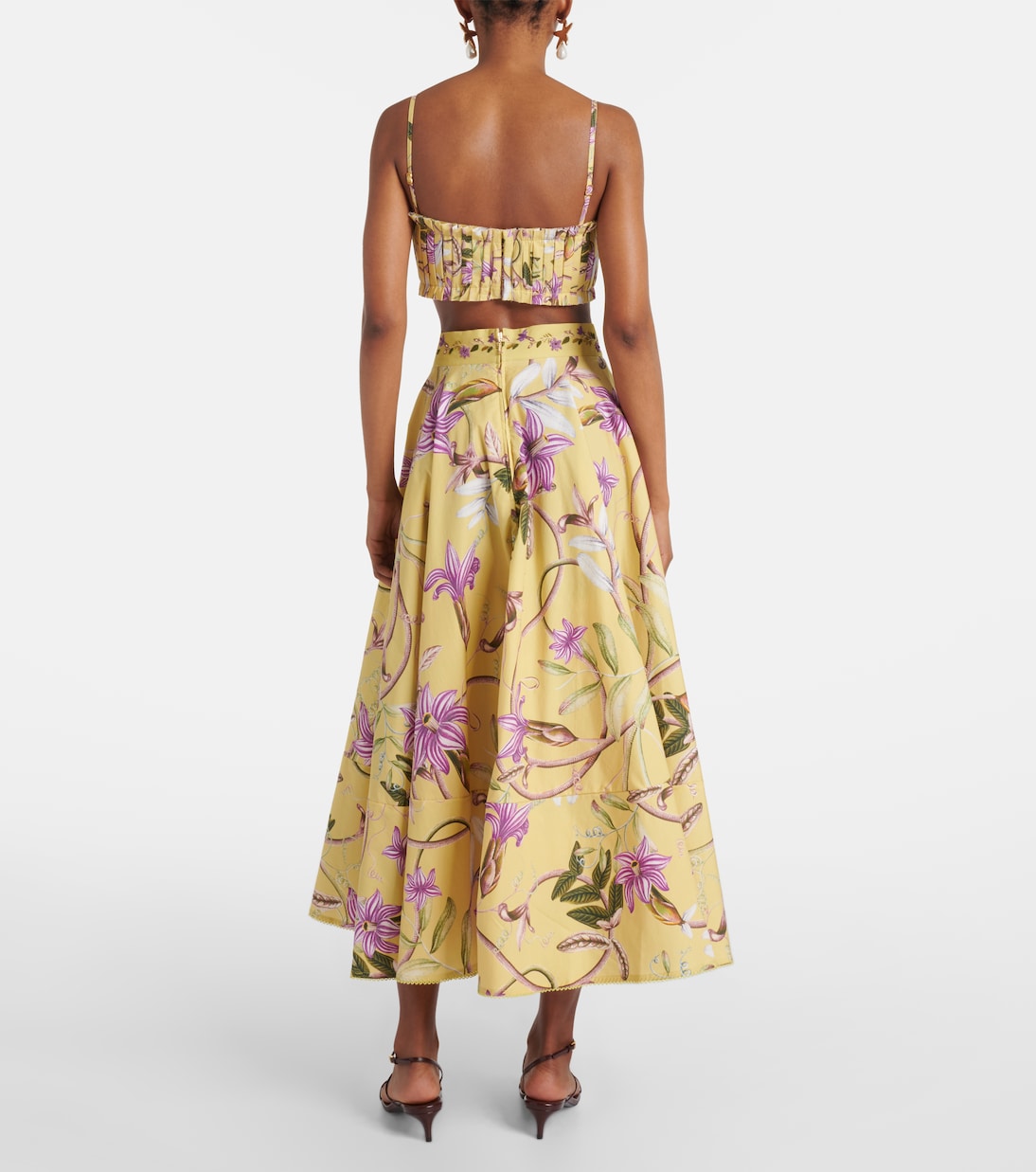 Top Morgina in cotone con stampa floreale | Agua by Agua Bendita