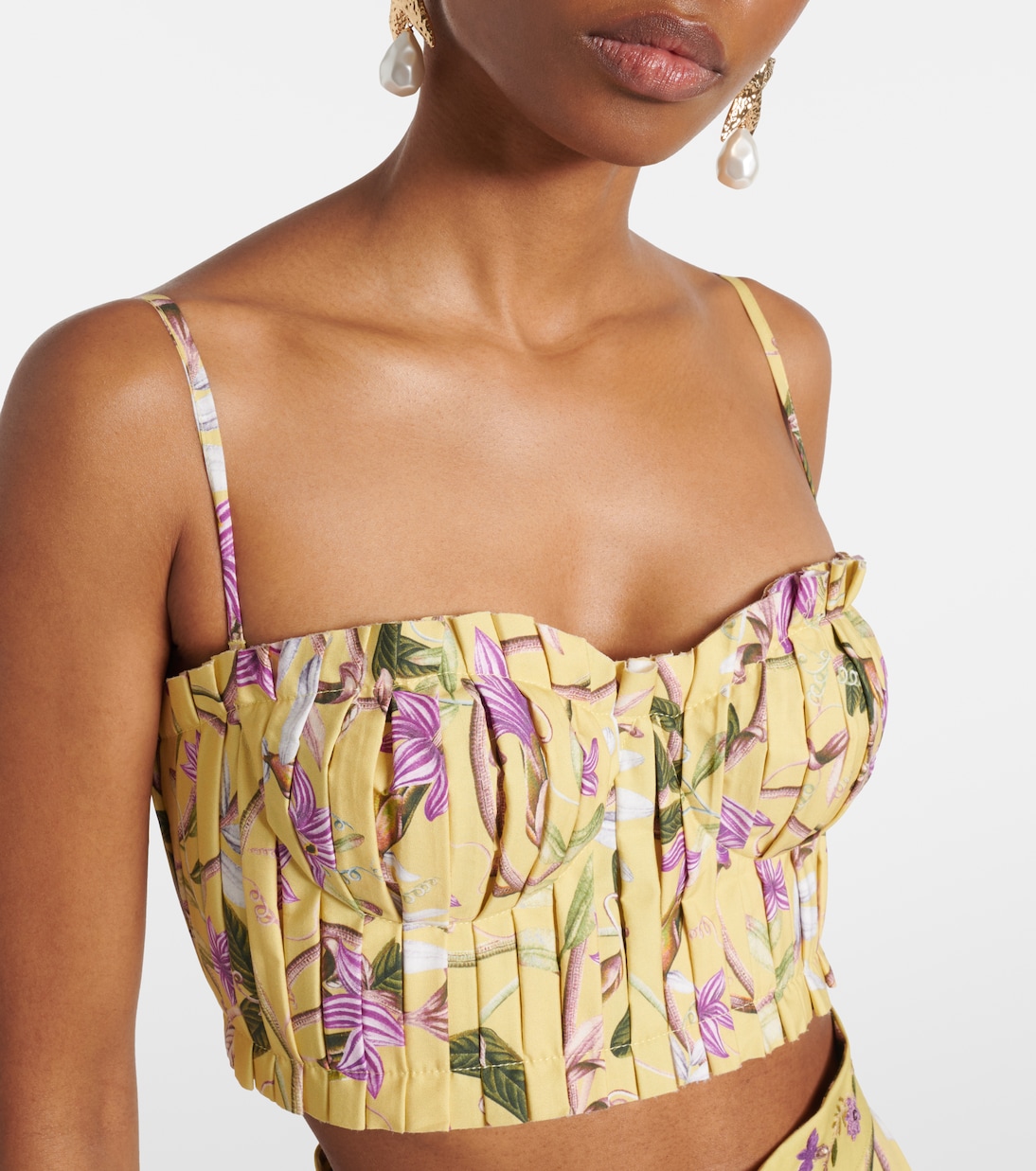 Top Morgina in cotone con stampa floreale | Agua by Agua Bendita