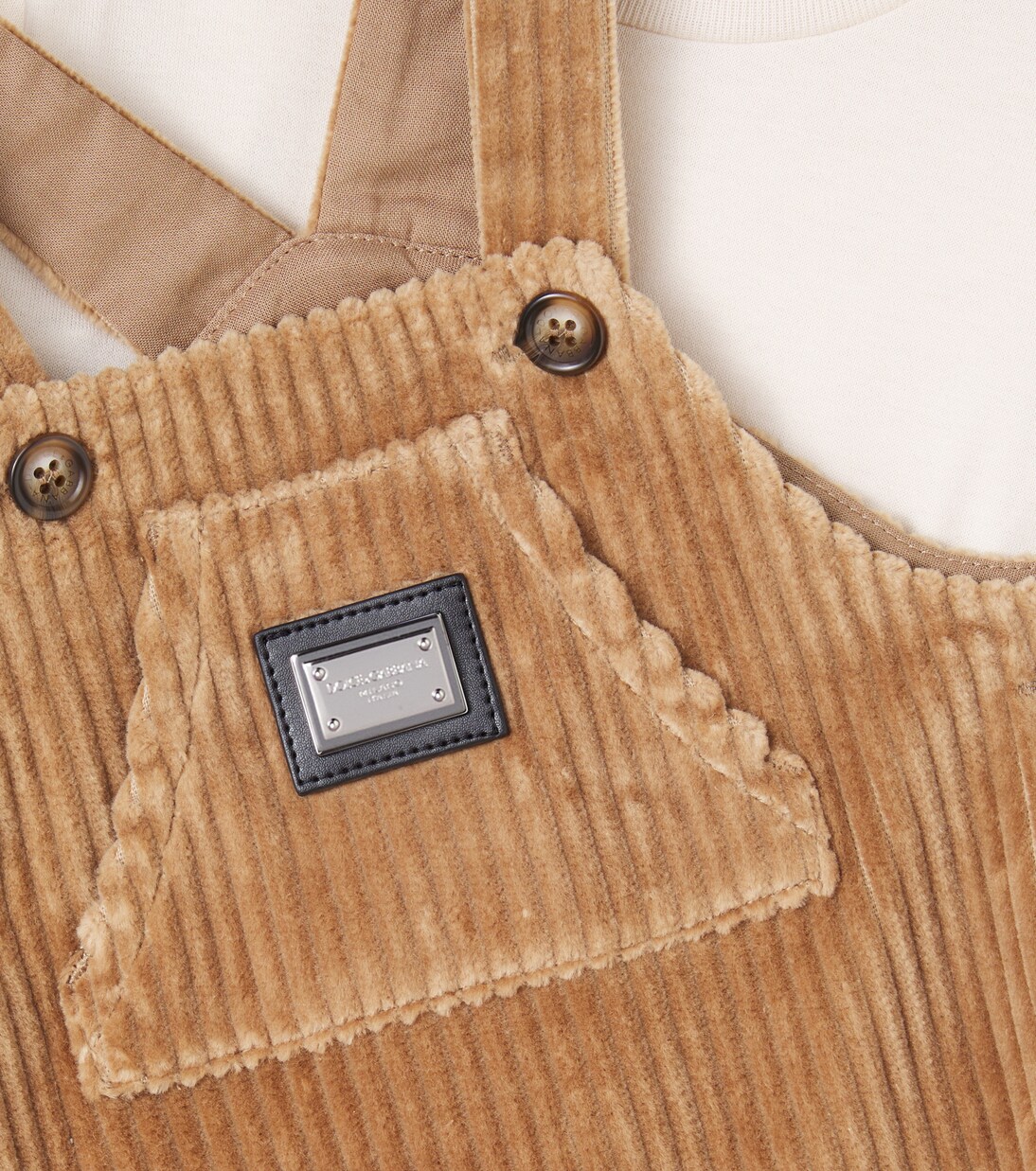 Baby cotton T-shirt and overalls set | Dolce&Gabbana Kids