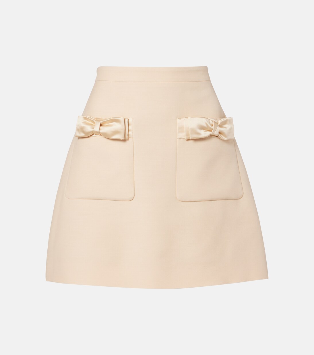 Minifalda de crepé couture con lazo | Valentino