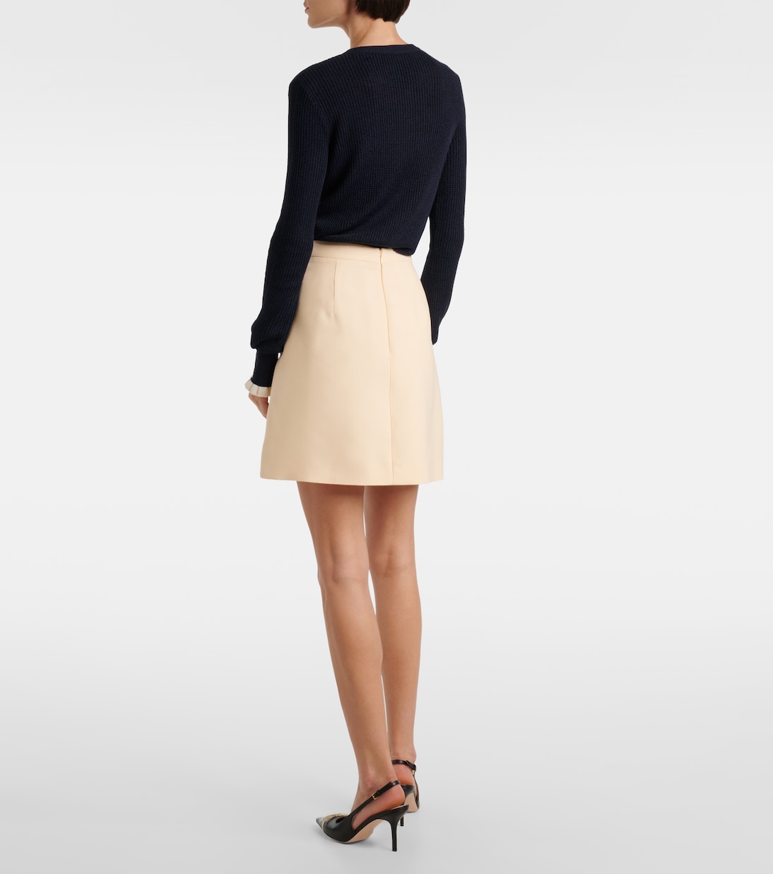Minifalda de crepé couture con lazo | Valentino