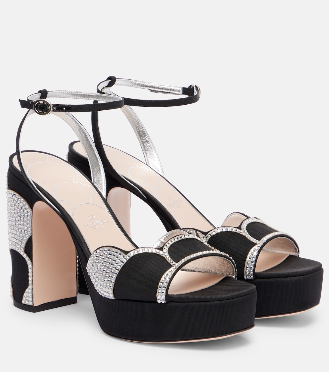 Sandali con plateau Bowow 115 in moiré | Valentino Garavani