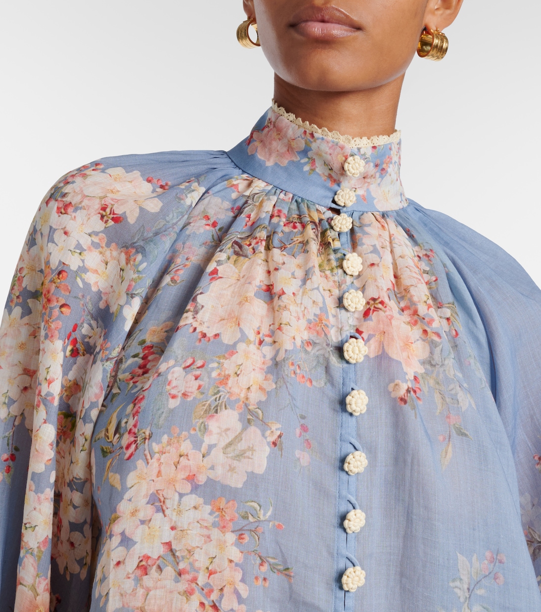 Cascadian floral ramie blouse | Zimmermann