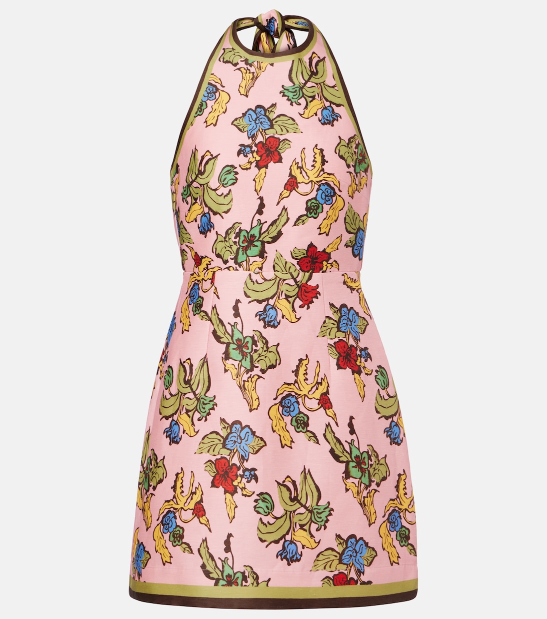 Robe en lin mélangé à fleurs | Alémais