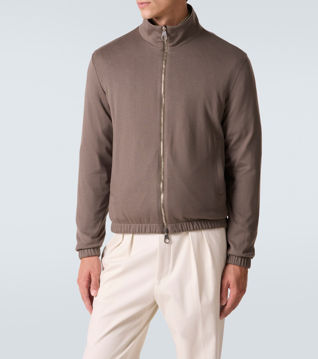 Reversible Cashmere trimmed Bomber Jacket In Beige Loro Piana Mytheresa