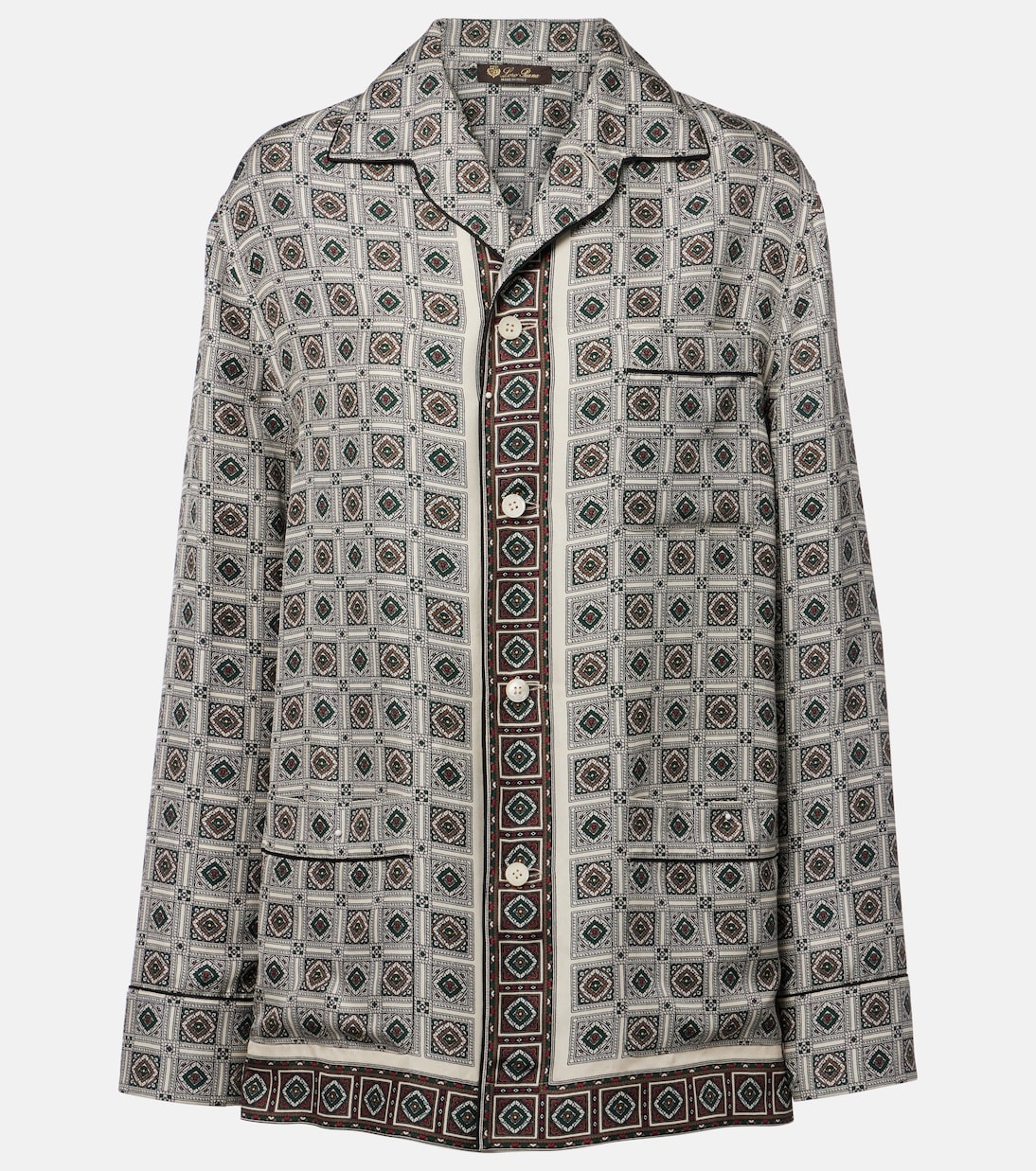 Lian printed silk twill shirt | Loro Piana