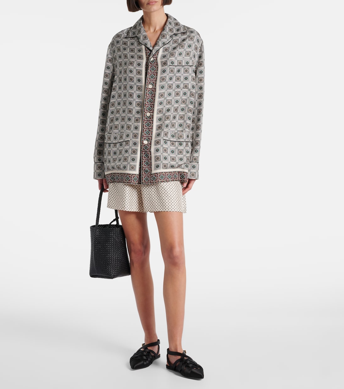 Lian printed silk twill shirt | Loro Piana