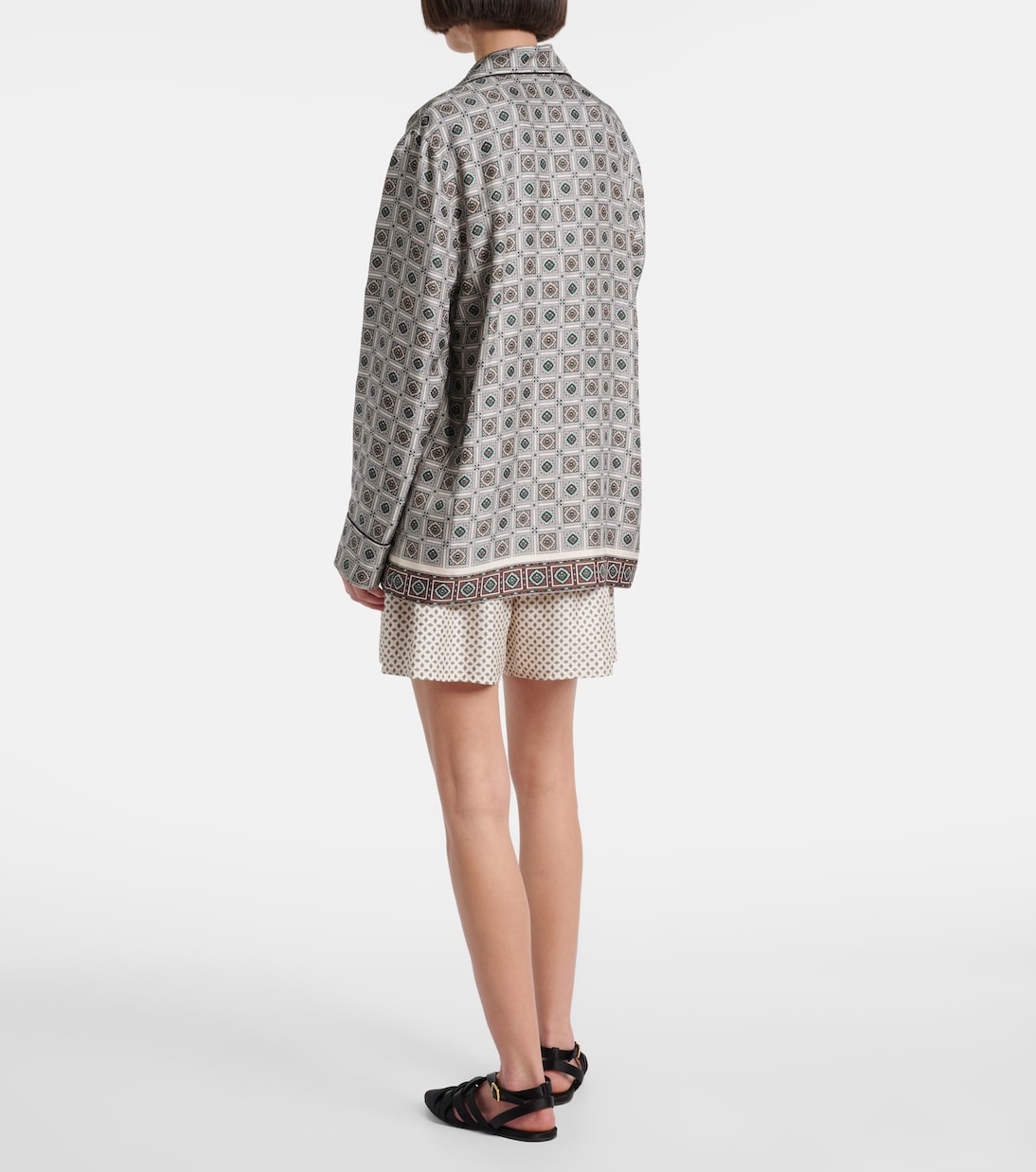 Lian printed silk twill shirt | Loro Piana