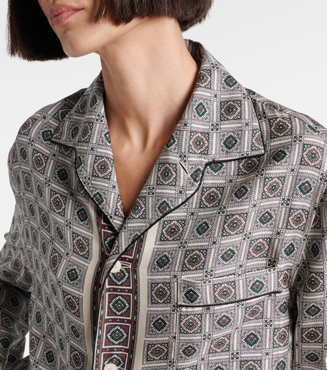 Lian printed silk twill shirt | Loro Piana