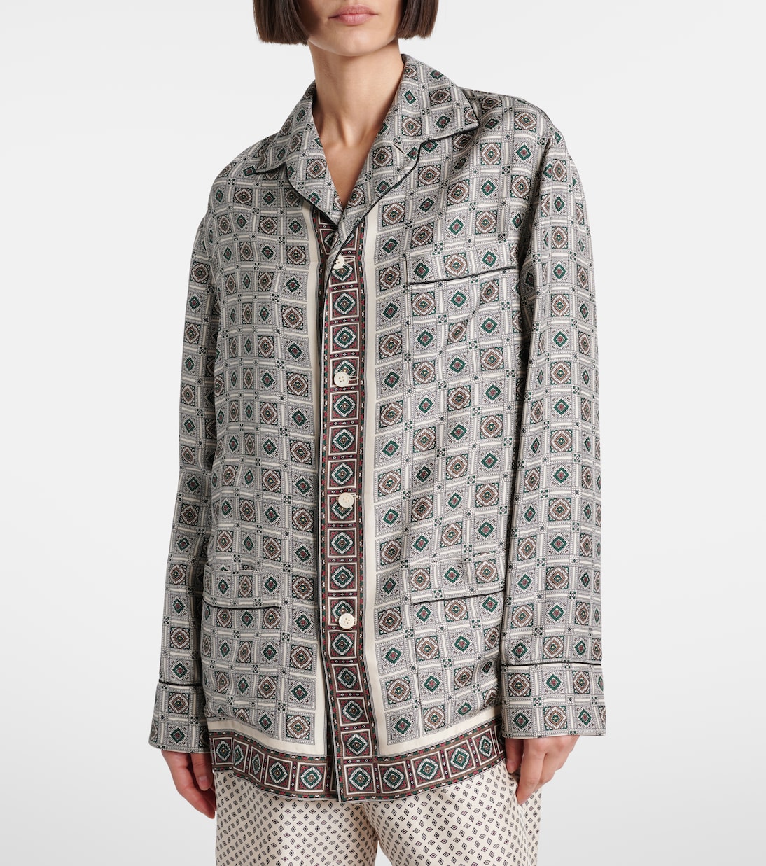 Lian printed silk twill shirt | Loro Piana