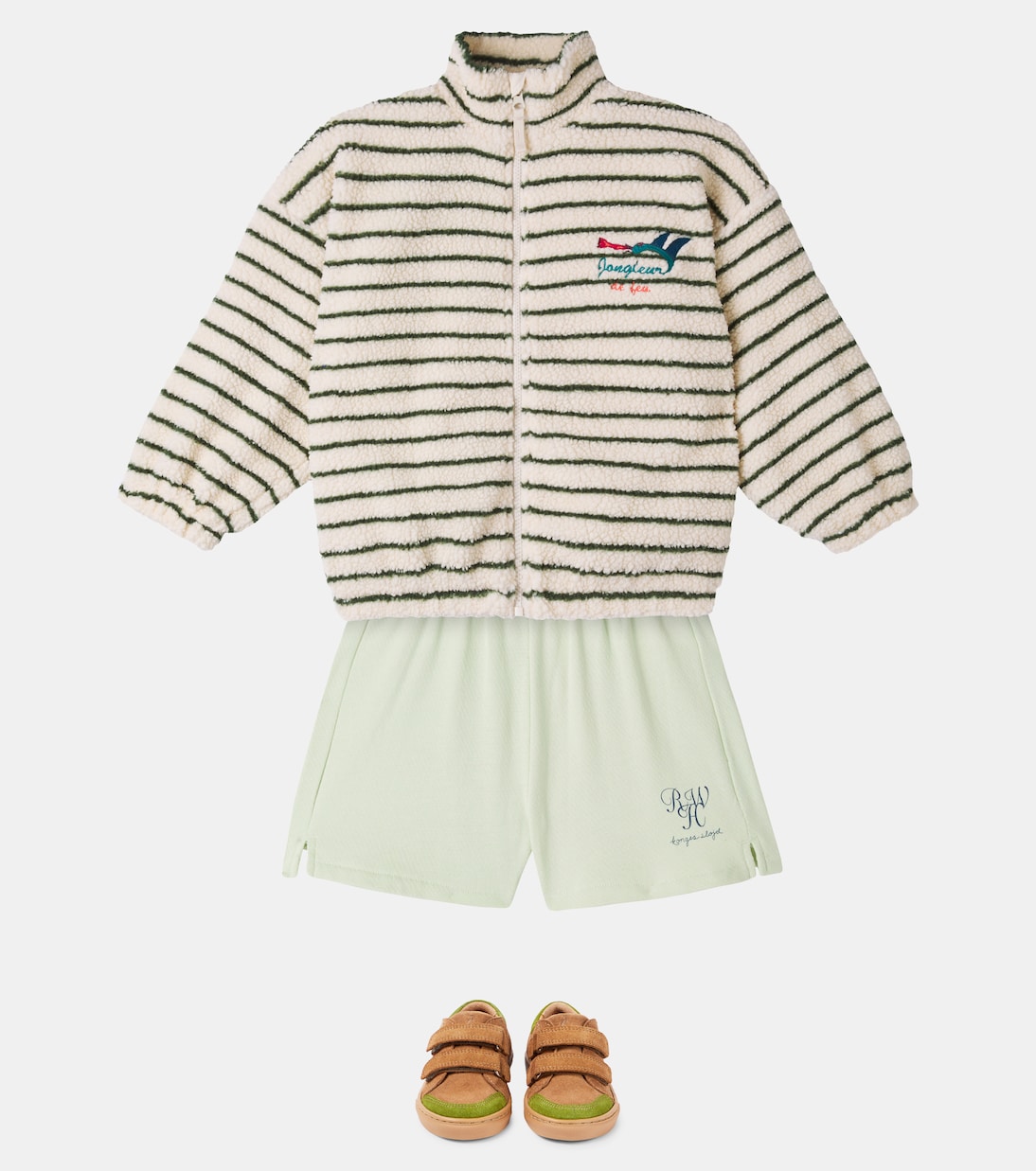 X RHW Bestickte Jacke aus Teddyleece | Konges Sløjd