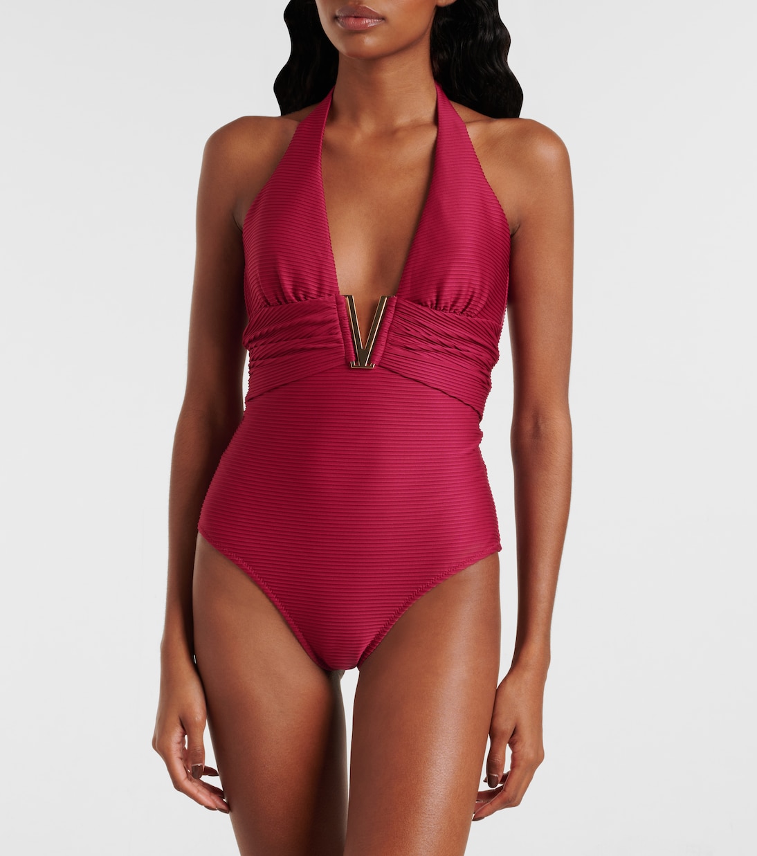 Costume intero Cassis con ruches e scollo all’americana | Heidi Klein
