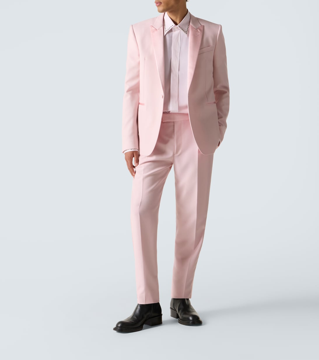 Silk-trimmed wool and mohair slim pants | McQueen