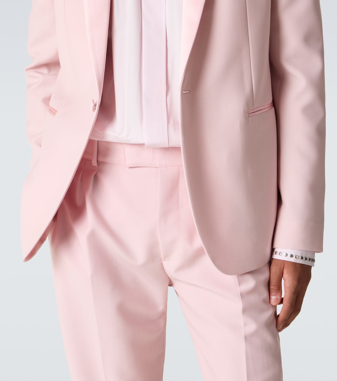 Silk-trimmed wool and mohair slim pants | McQueen