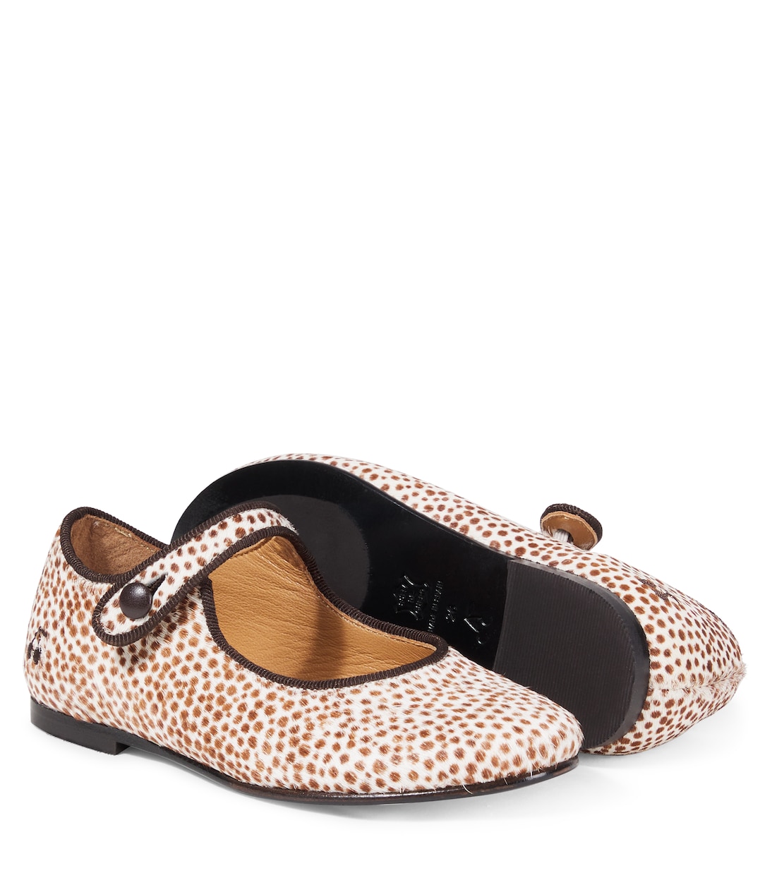 Ella leopard-print calf hair Mary Jane flats | Bonpoint