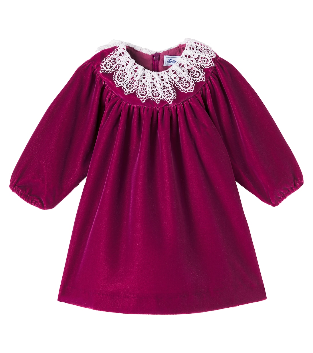 Baby Kleid aus Samt mit Spitze | Tartine et Chocolat