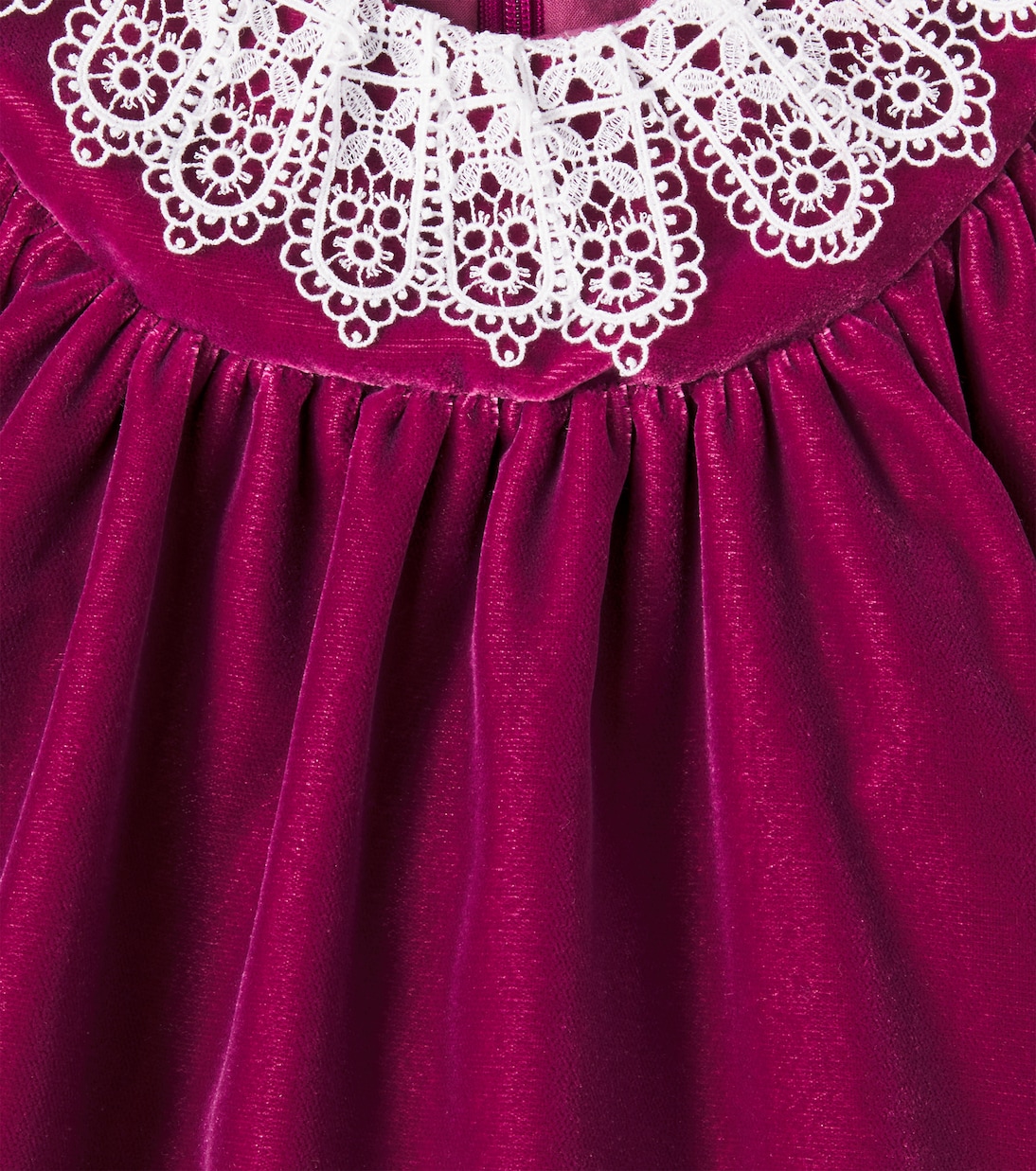Baby Kleid aus Samt mit Spitze | Tartine et Chocolat