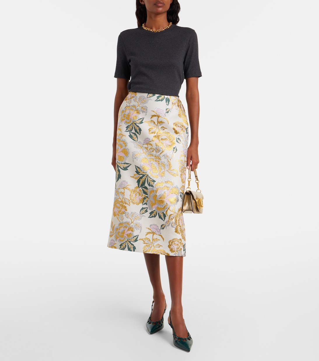 Midirock aus Jacquard | Carolina Herrera