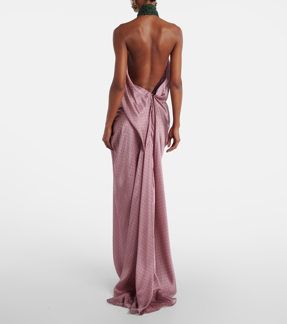 Robe longue imprimée en soie | Dries Van Noten