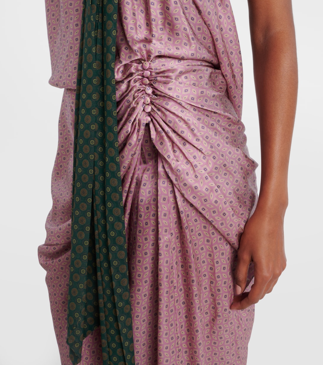 Robe longue imprimée en soie | Dries Van Noten
