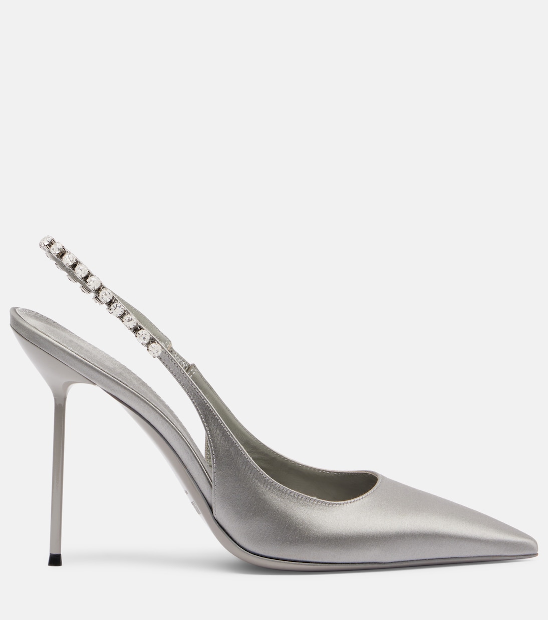 Lidia 105 embellished satin slingback pumps | Paris Texas