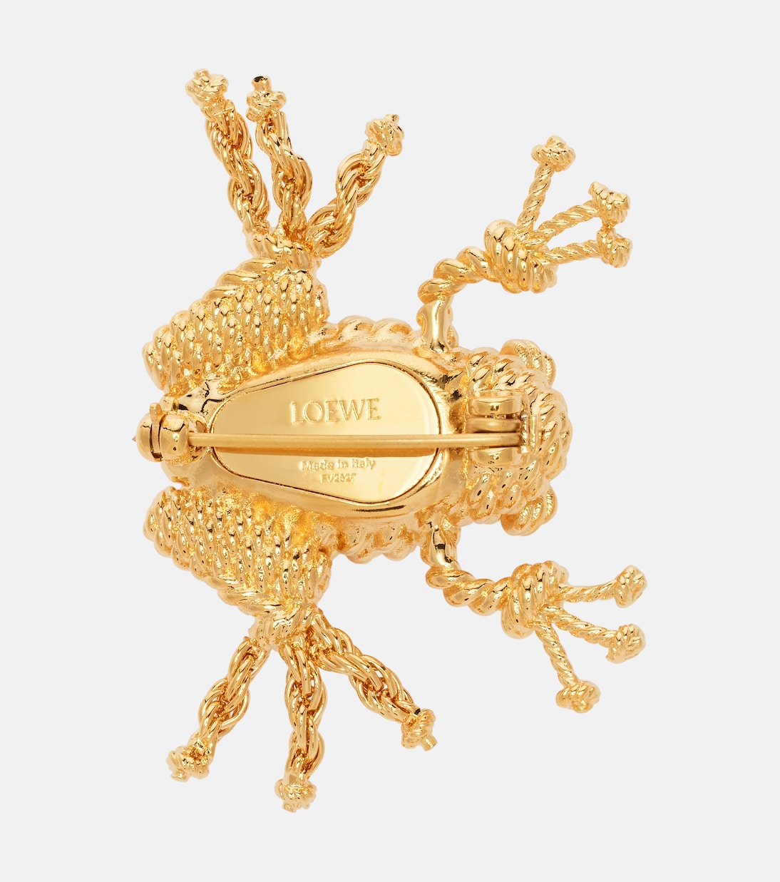 Braided gold-plated brooch | Loewe