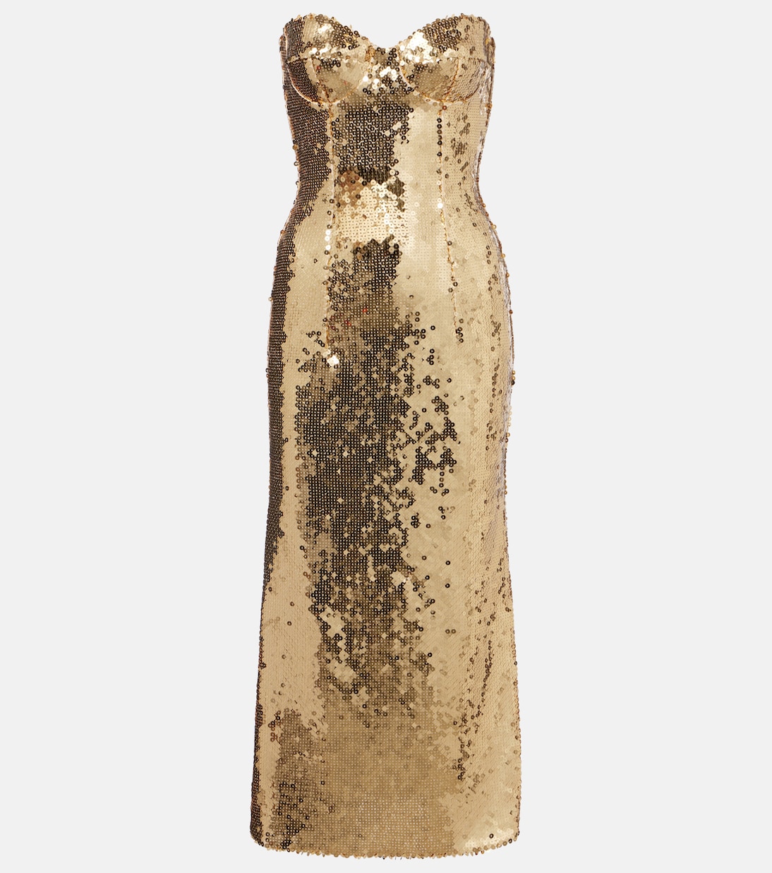 Vestido bustier con lentejuelas | Dolce&Gabbana