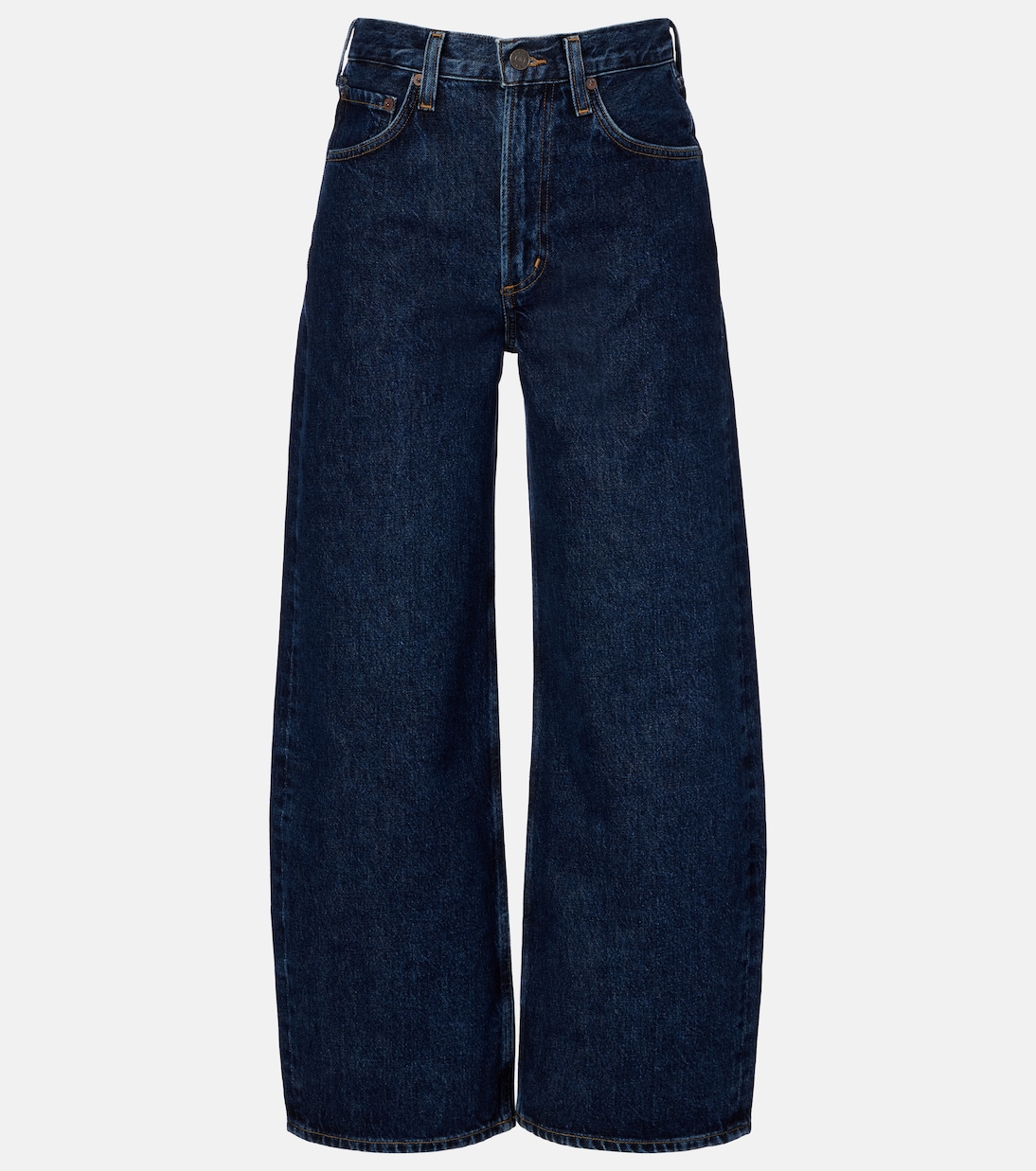 Low Curve cropped mid-rise barrel-leg jeans | Agolde